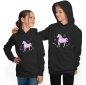 Preview: Hoodie Hooded Sweater Kids - Galloping Horse and Flowers i144